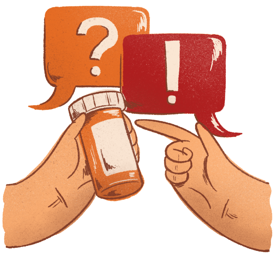 Illustration zum Unterschied zwischen riskantem Konsum und Sucht